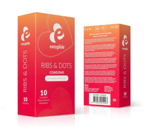 EasyGlide - Ribs & Dots Condoms 10's Pack photo